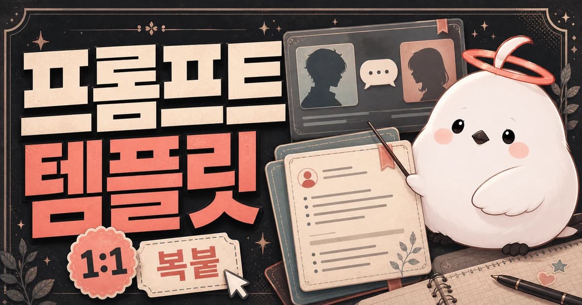1:1 캐릭터 프롬프트 템플릿
